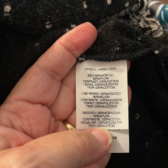 A'reve Black sweater /jacket ‎ Button up lace detail jacket by  all decd out NWT - Picture 11 of 16